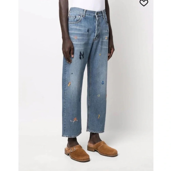 Nick Fouquet Uzzi Embroidered-motif Straight Leg Jeans - Picture 2 of 16